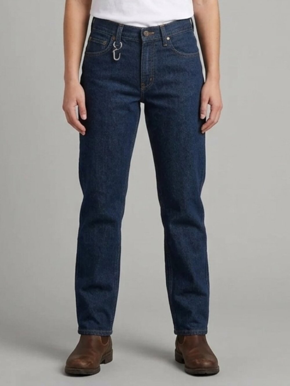 DICKIES Flannel Jeans Women's Size 8 Regular Blue Straight Leg
